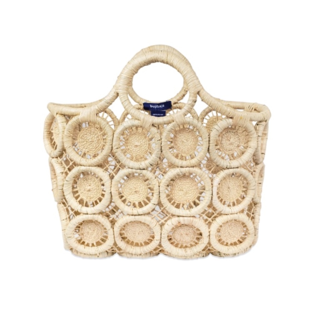 SOLD OUT Hat Attack Small Medallion Straw Tote Bag